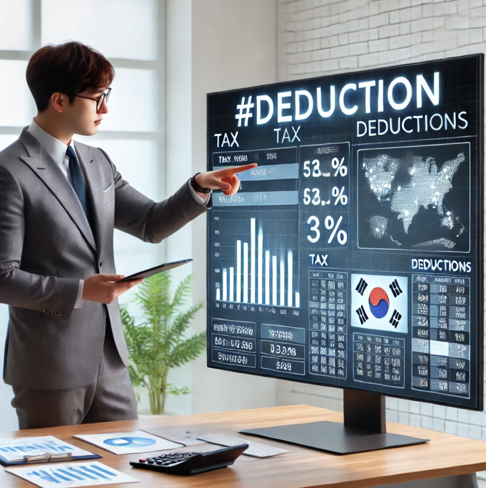 세금공제에 대해 설명하는 세무사