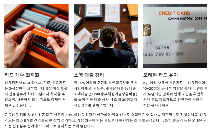 불필요한 대출 정리 신용카드 개수 조정하기