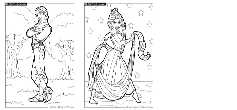 라푼젤 색칠공부 디즈니 도안