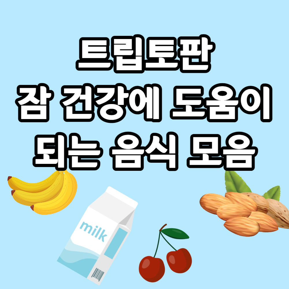 수면 잠 건강에 좋은 트립토판 음식 5가지 정보