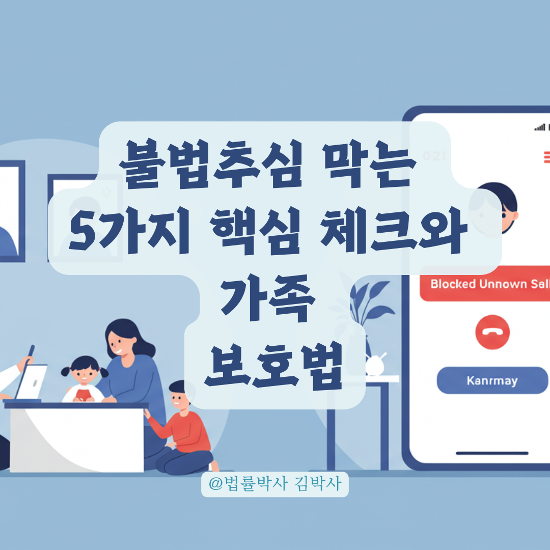 불법추심 피해를 막으려면? 가족 보호와 법적 대응 체크리스트 정리.