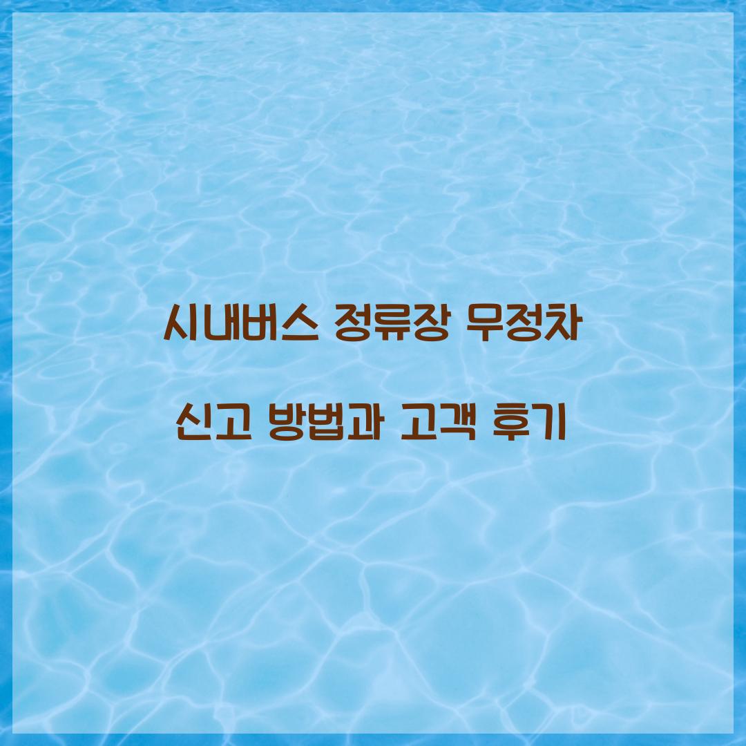 시내버스 정류장 무정차 신고