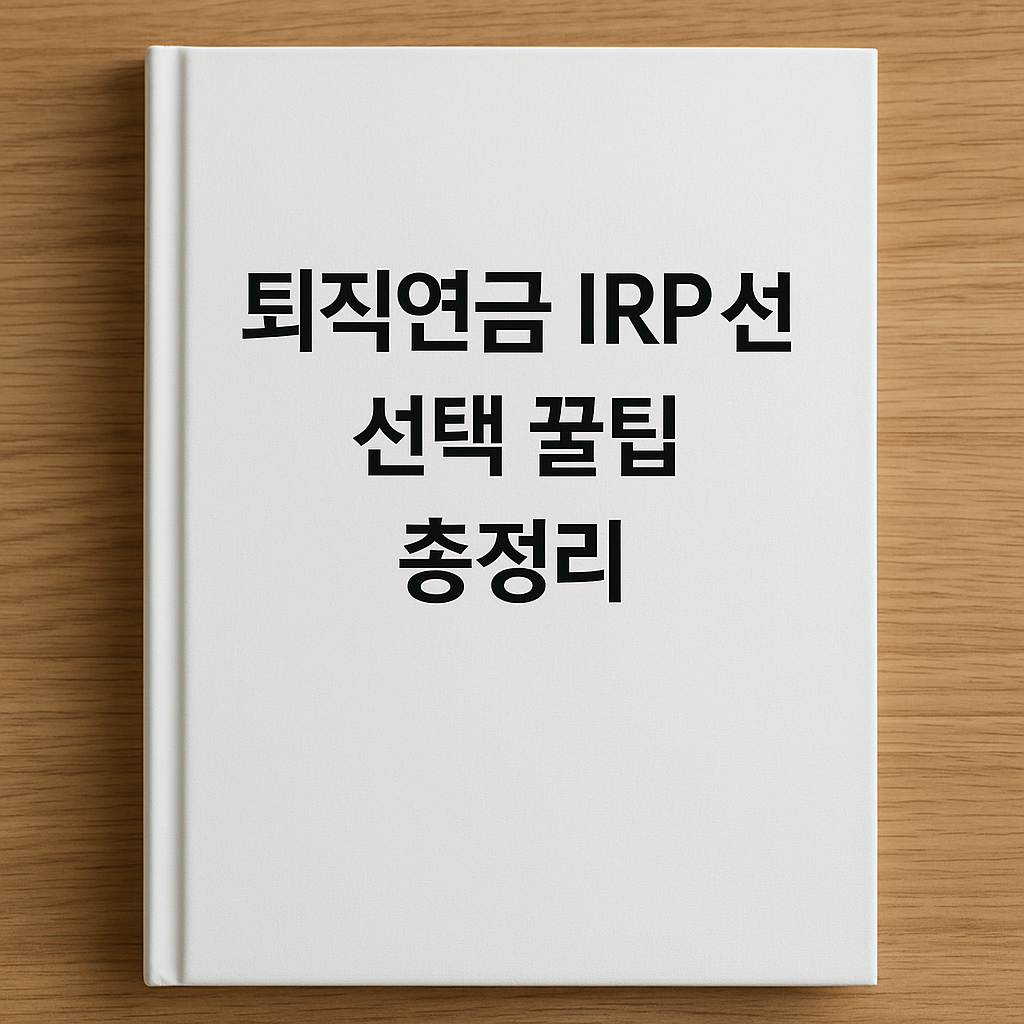 퇴직연금 IRP 선택 꿀팁 총정리