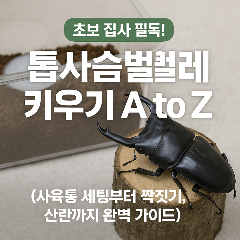 초보 집사 필독! 톱사슴벌레 키우기 A to Z (사육통 세팅부터 짝짓기, 산란까지 완벽 가이드)