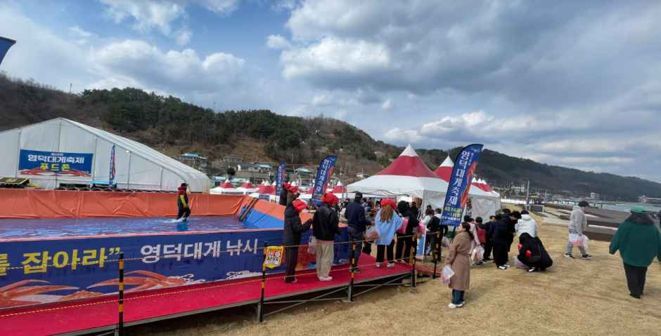 영덕 강구 해파랑공원에서 열리는 영덕대게축제 현장 전경