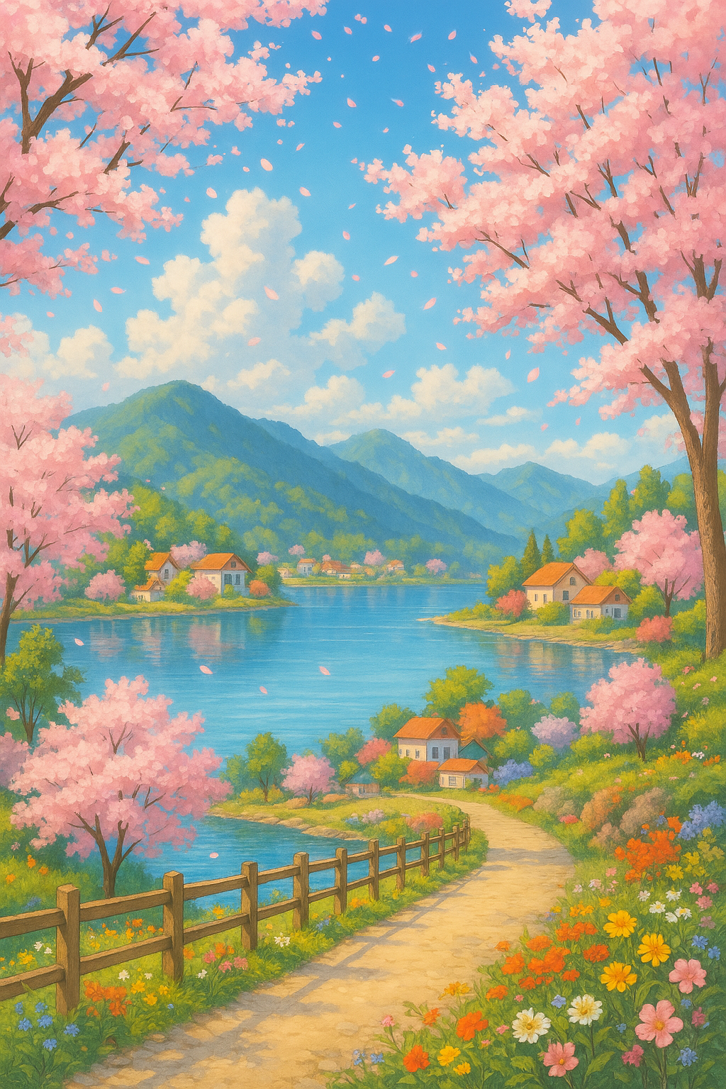 강원도의 봄을 표현한 이미지