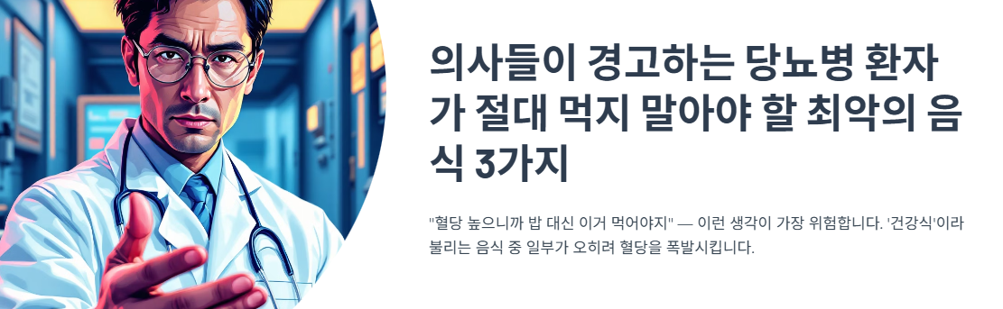 제발 멈춰! 의사들이 경고하는 당뇨병 환자가 절대 먹지 말아야 할 최악의 음식 3가지