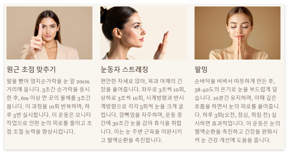 눈 근육 강화운동