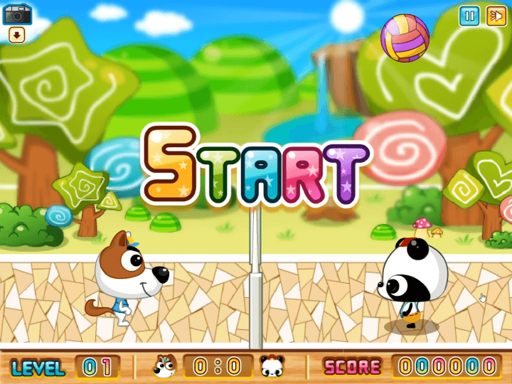 팡이-배구-다음-플래시게임-시작-화면