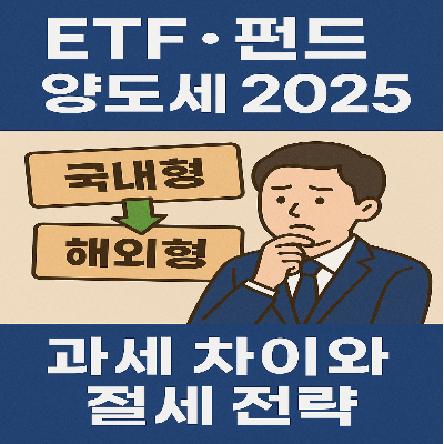 ETF·펀드 양도세 2025|국내형·해외형 과세 차이와 절세 전략