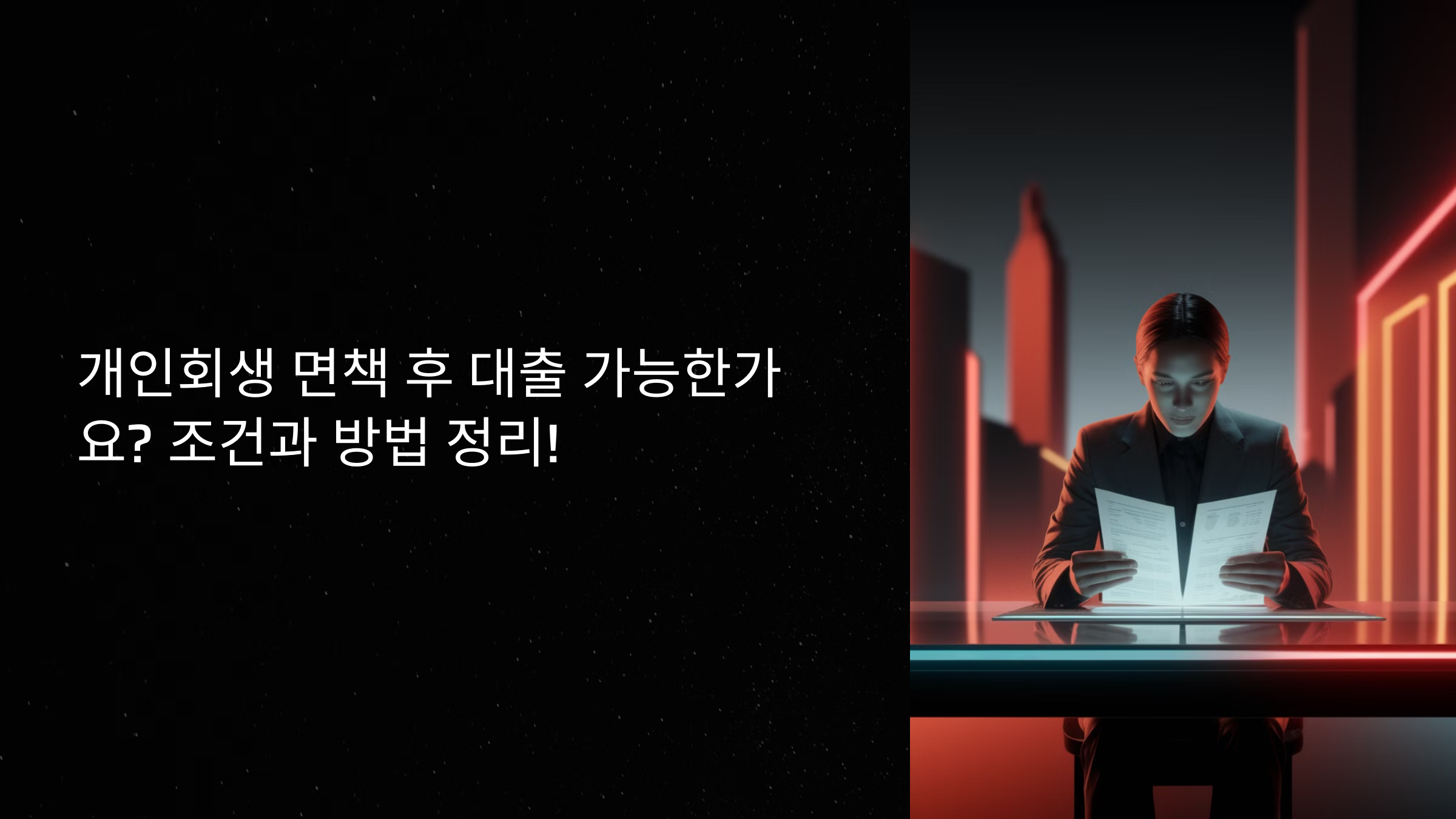 개인회생 면책 후 대출 가능한가요? 조건과 방법 정리!