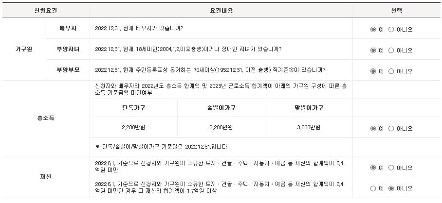 근로장려금 모의계산기