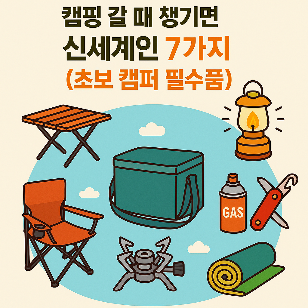 캠핑 신세계 7가지 아이템, 초보