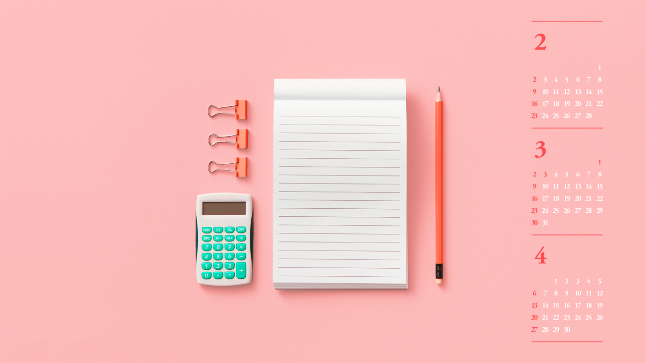 13 메모장과 계산기 B - 2025년3월 노트북배경화면