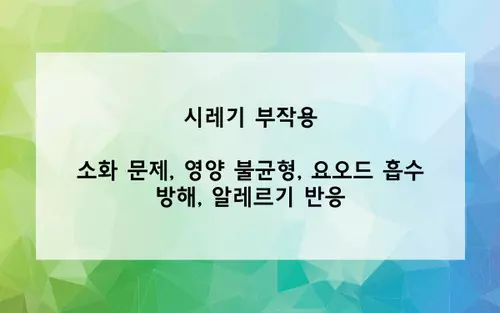 시레기 부작용 사진