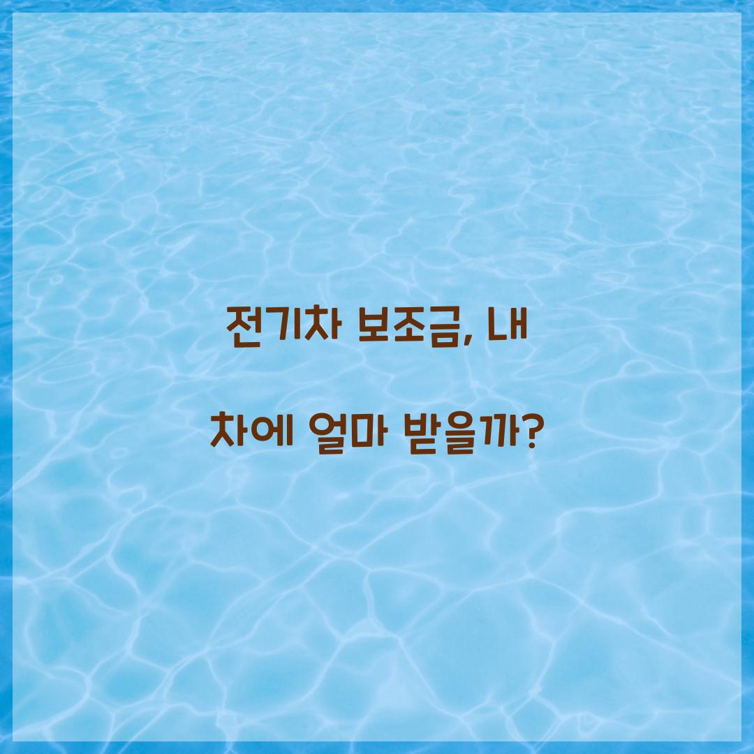전기차 보조금