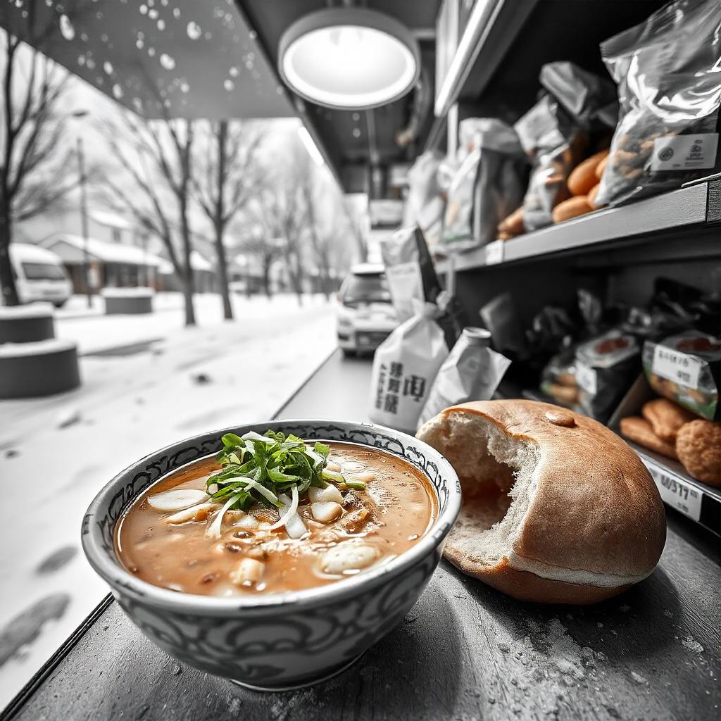 겨울철, 한파 속 따뜻한 간식 사진