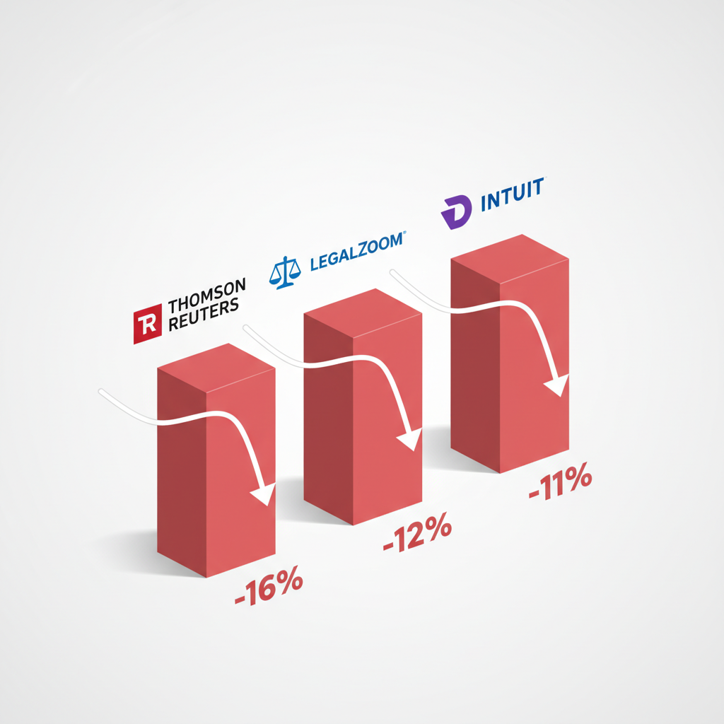 법률 분야 SW기업 주가하락률