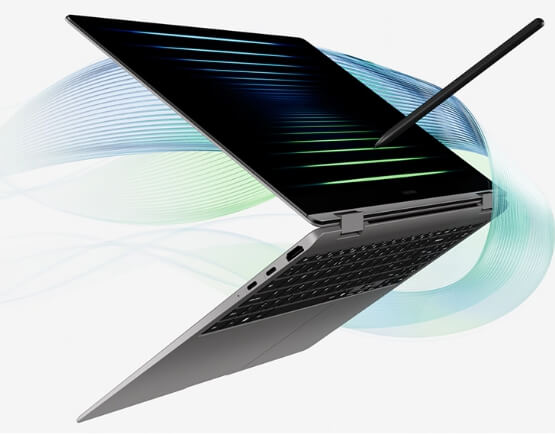 노트북 화면을 펜으로 터치