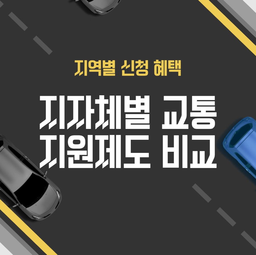 지자체별 교통지원제도 비교표 총정리|지역별 신청 혜택