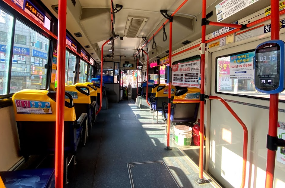 장애인 버스요금 지원, 버스 내부 사진