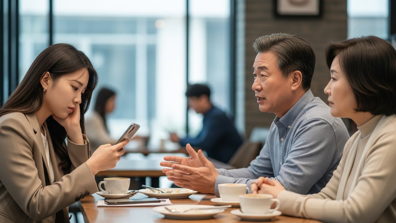 MZ세대와 4~50대간의 갈등 이미지