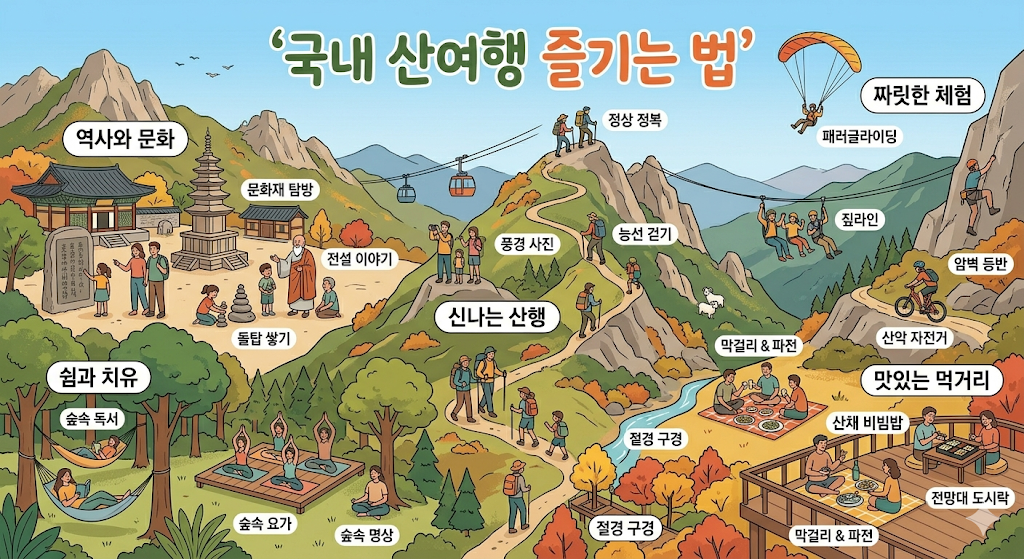 국내 산 여행 제대로 즐기는 방법 (초보도 가능한 힐링 등산 코스 전략)