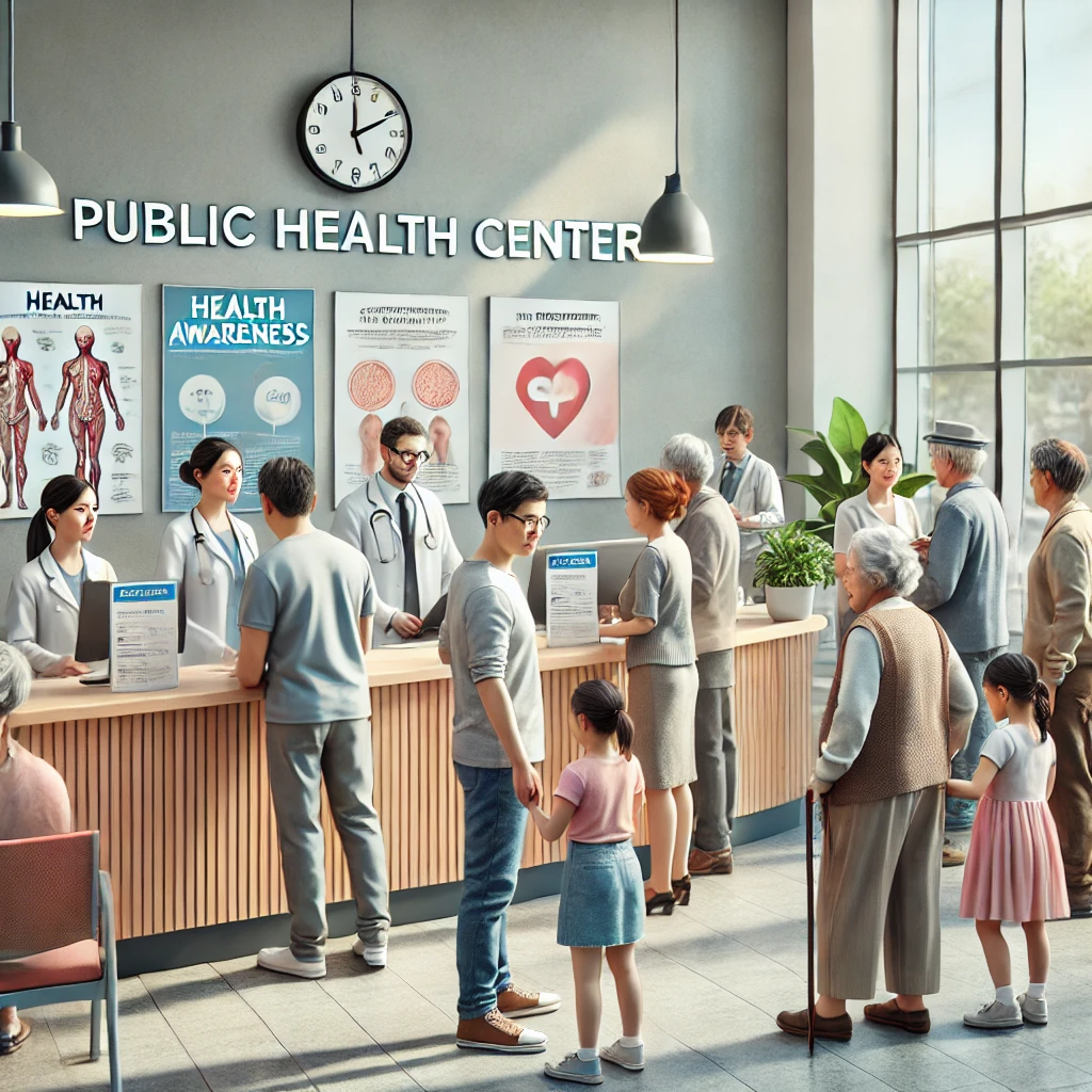 보건소에서 진료받는 환자들