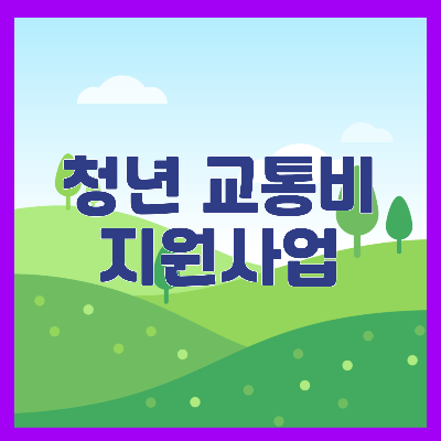 청년 교통비 지원사업