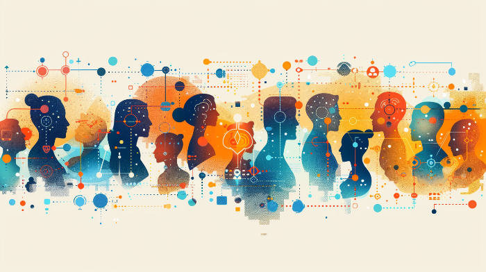 AI와 인간의 협업 영역을 시각적으로 표현한 인포그래픽