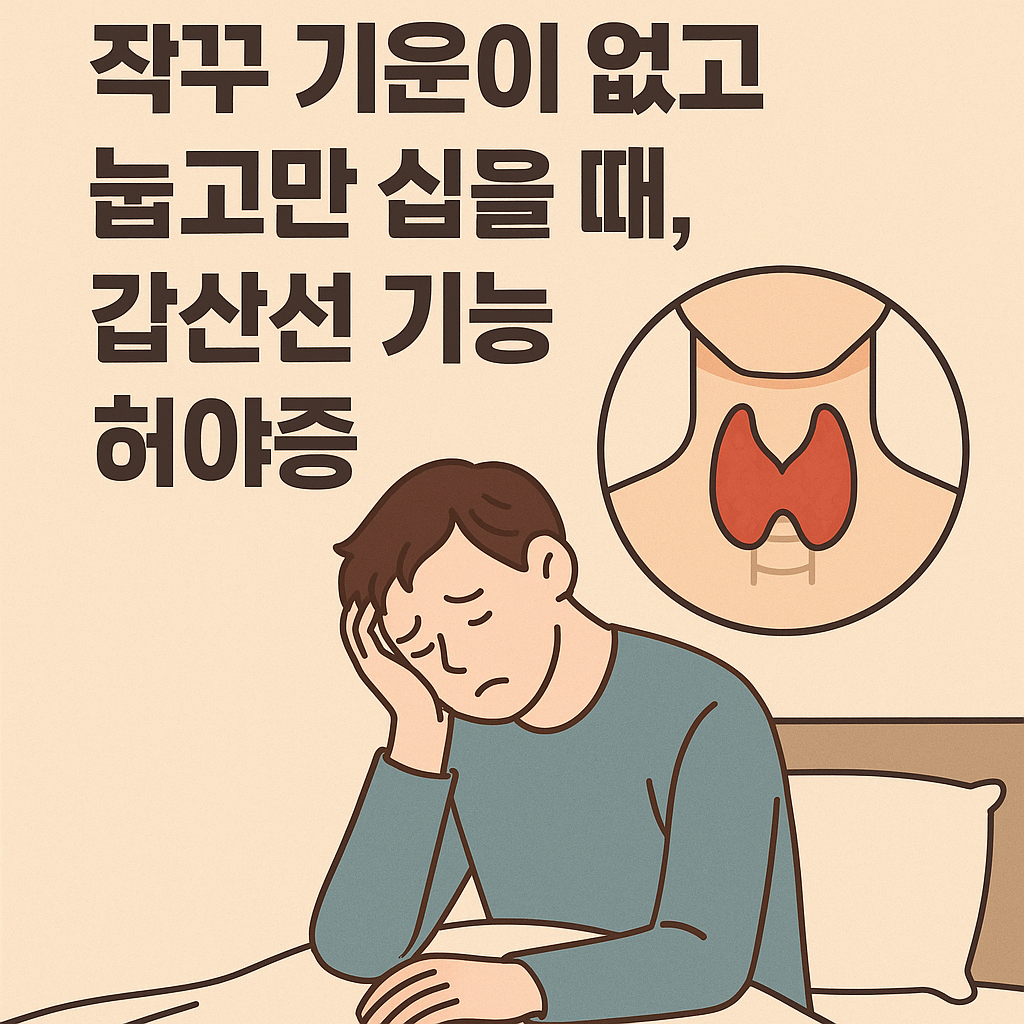 자꾸 눕고만 싶다면? 갑상선 기능 저하증의 숨은 신호 7가지