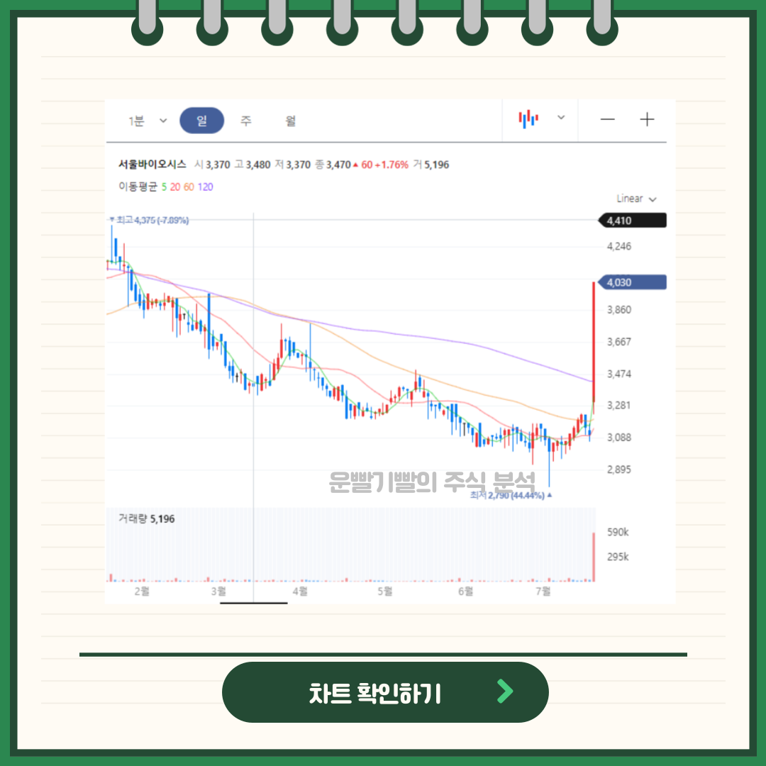 서울바이오시스 차트분석
