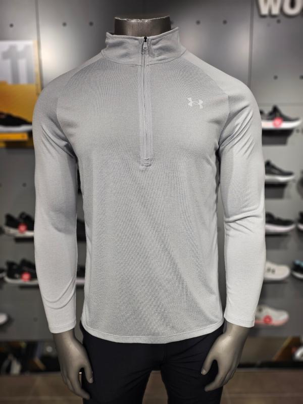 언더아머 반집업 남성 UA Tech 집 부드러운 긴팔 티셔츠 1328495-014