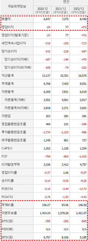 차바이오텍 재무제표