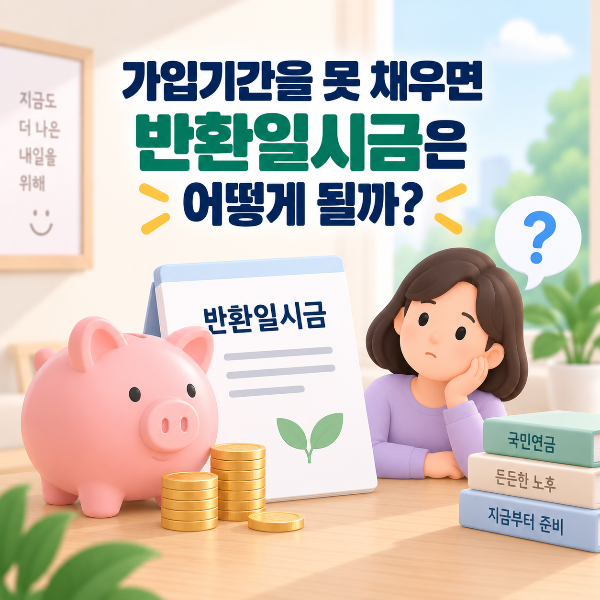 가입기간 미충족 시 반환일시금은?