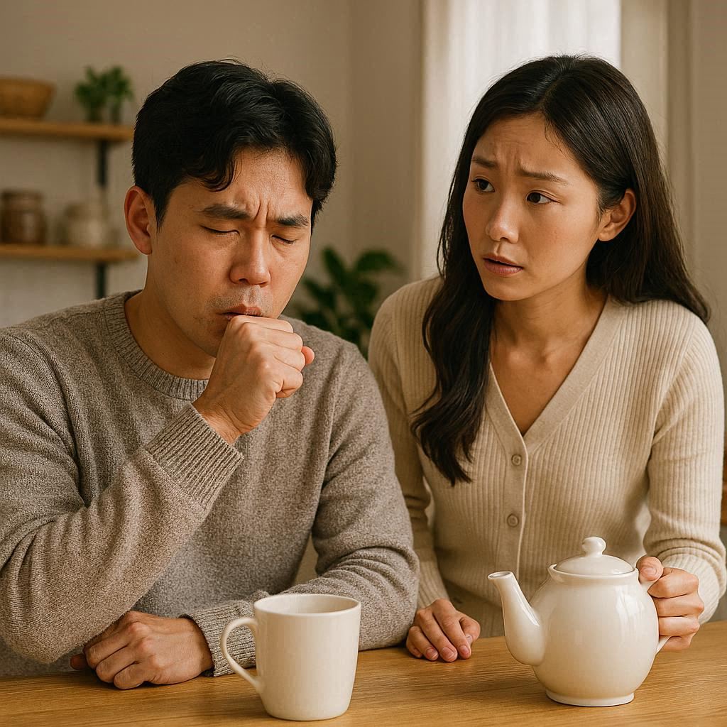 기침, 키스, 사랑의표현, 호흡기질환, 스트레스완화, 대한민국건강