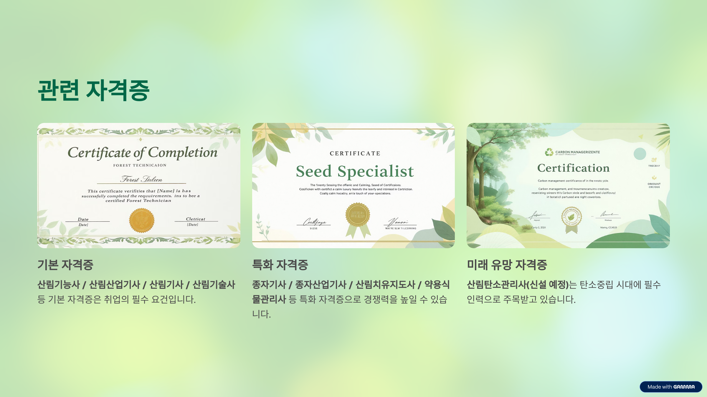 산림자원관리사 자격증 취업, 연봉