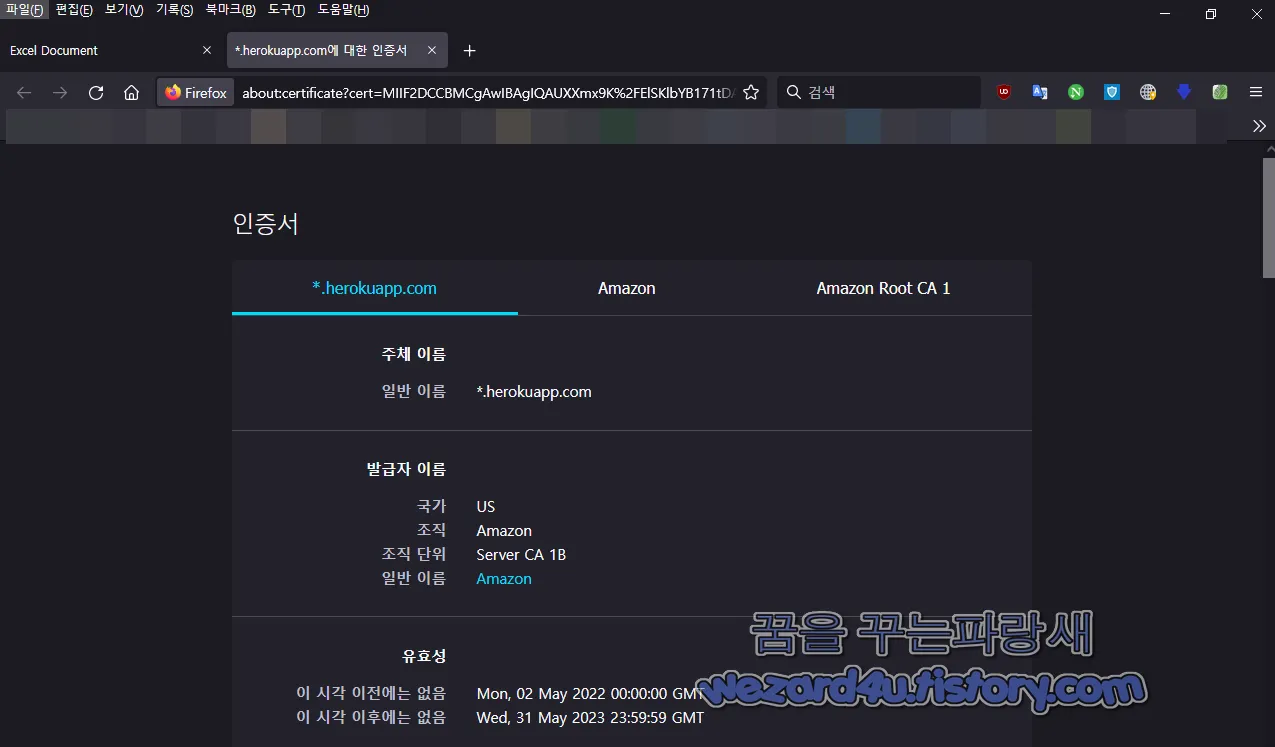 피싱 사이트 인증서