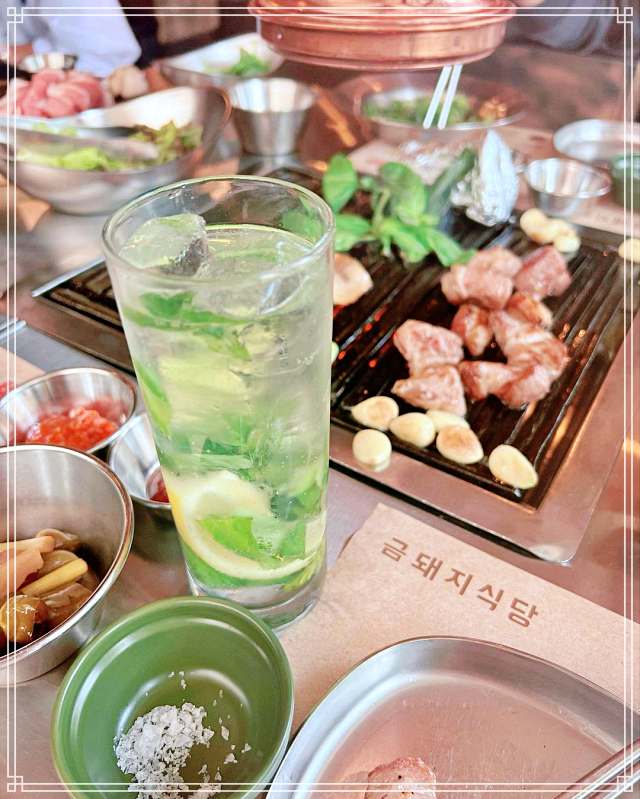 신당 약수 맛집 미쉐린 돼지고기 등목살, 바질쌈