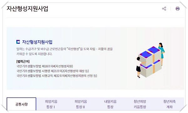 청년저축계좌-자산형성지원사업