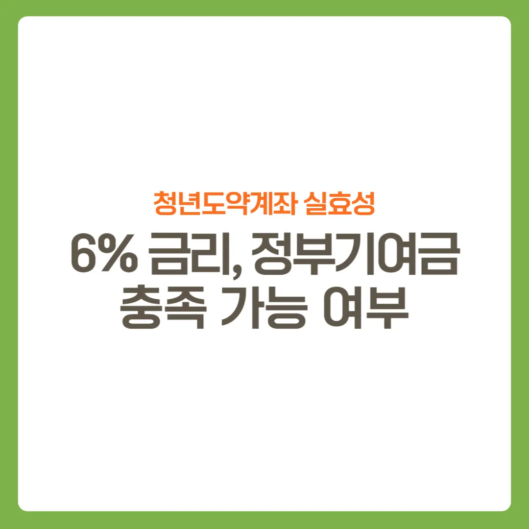 썸네일-청년도약계좌-6%금리-정부기여금-충족가능여부