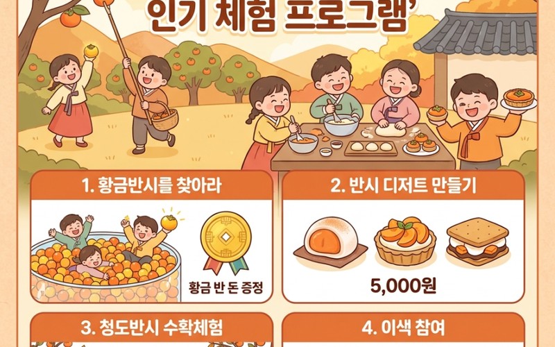 2026 청도반시축제 일정·인순이 박상민 라인업 및 주차·셔틀 총정리 -