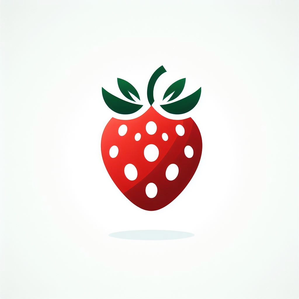 빨간색 딸기 로고 2