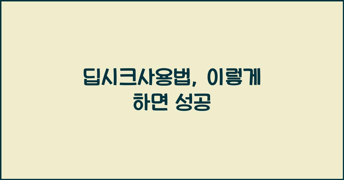 딥시크사용법