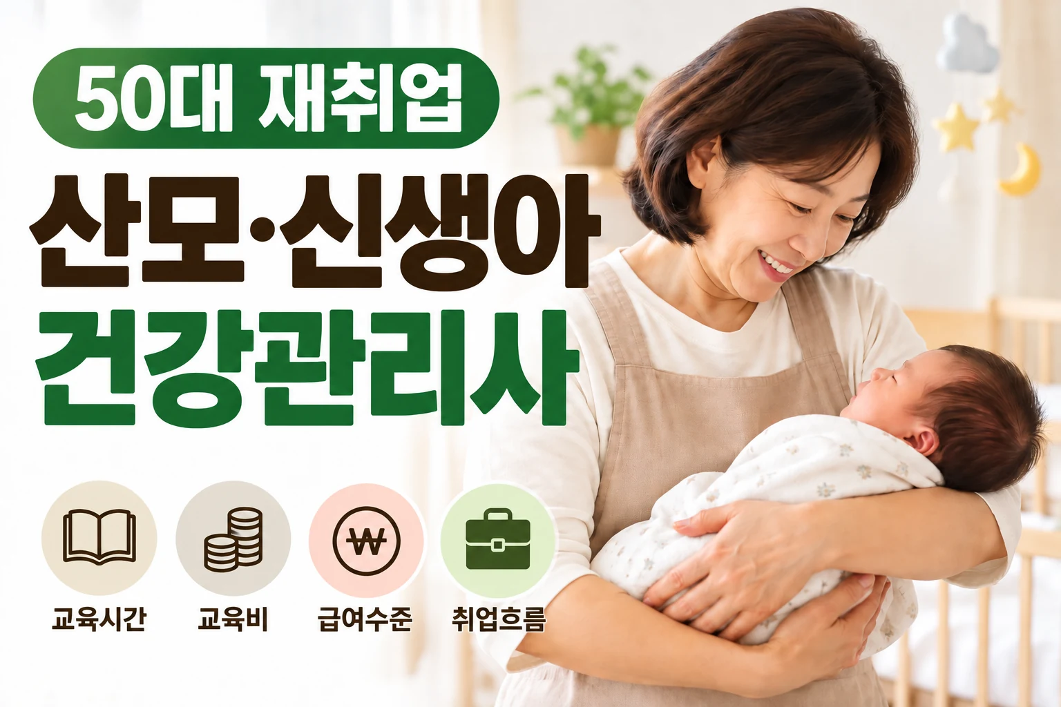 50대 재취업 산모신생아 건강관리사 자격증 및 교육과정 안내