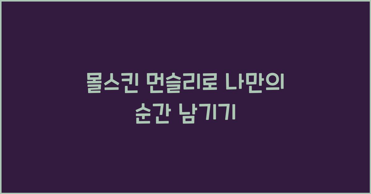 몰스킨 먼슬리