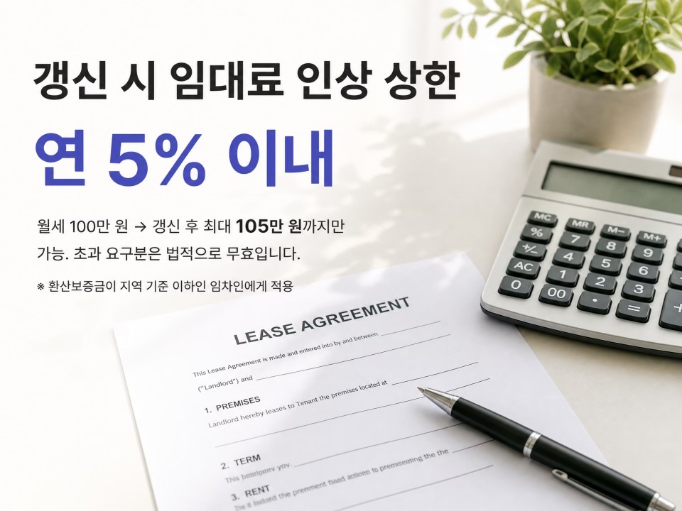 5갱신시 임대료 인상상한 욘5%이내