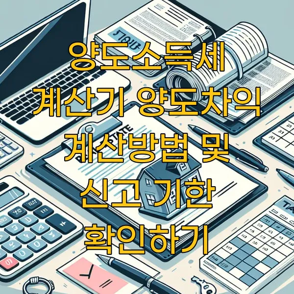 양도소득세 계산기 양도차익 계산방법 및 신고 기한 확인하기