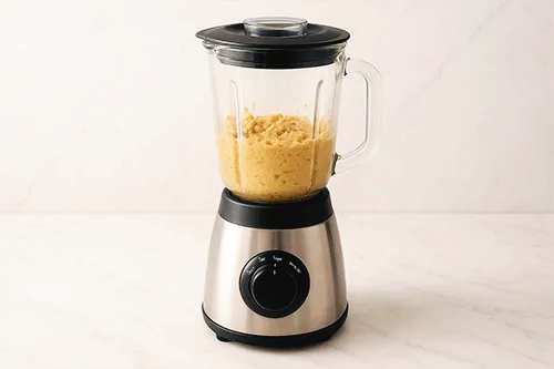 자른 생강 믹서기에 넣고 갈기