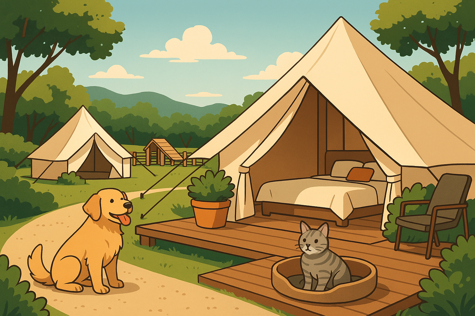 펫 전용 캠핑장 및 글램핑 사업 운영에 필요한 비용과 성공 노하우에 관한 이미지